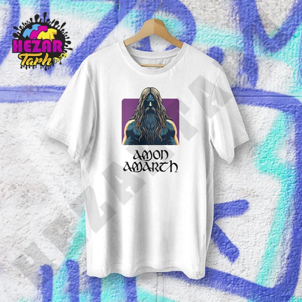 252 - تیشرت گروه موسیقی آمن امارث - Amon Amarth - سفید